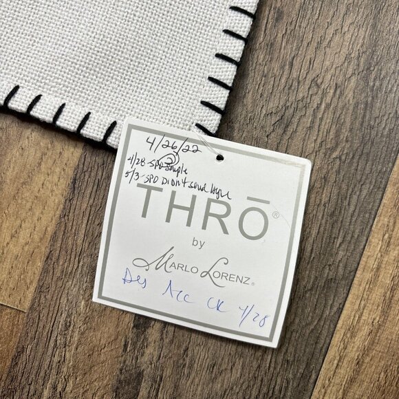 Thro Marlo Lorenz Eat Sleep Ski Repeat Throw Pillow Cover 14x18 NEW w TAGS - Picture 5 of 5